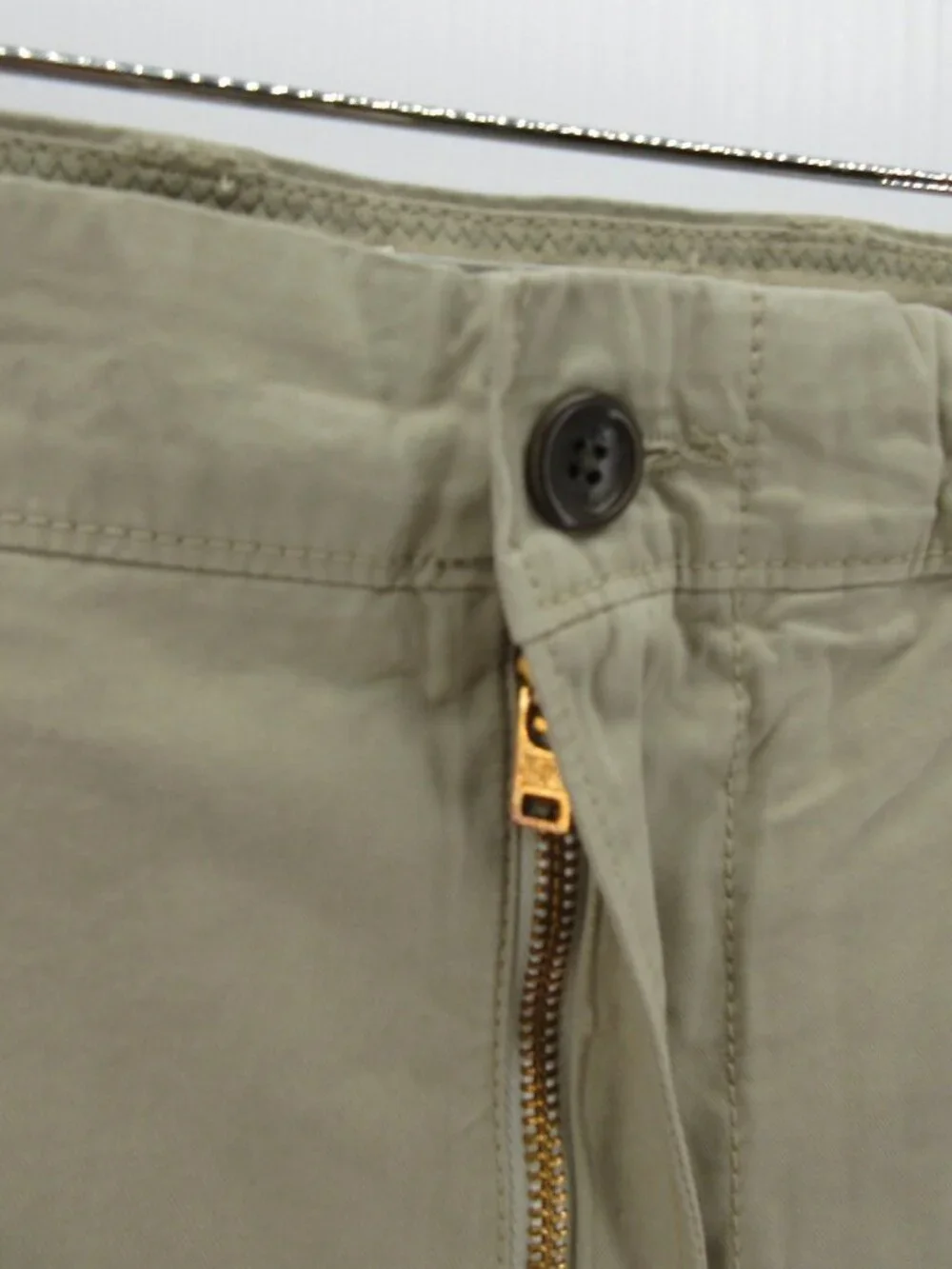 Banana Republic Shorts 44 Khaki Garment Dye Relaxed Chino Canvas NEW